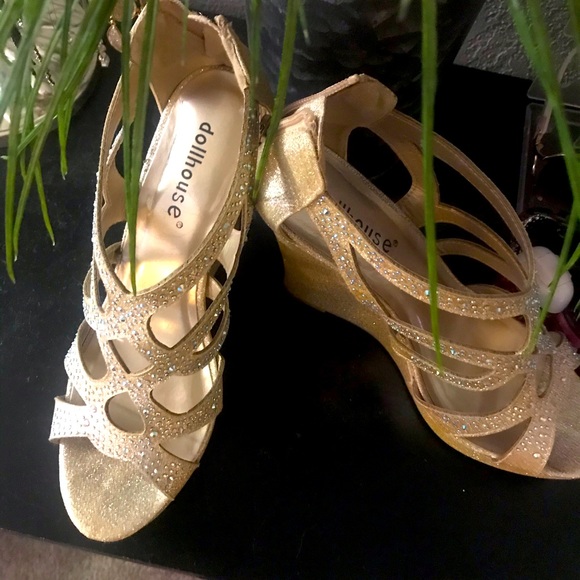 Gold Sparkle Wedges - Picture 6 of 6